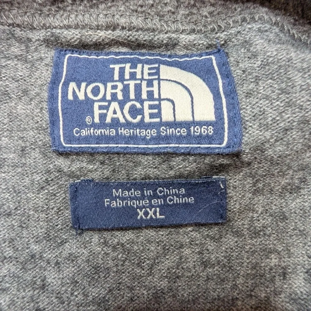 The North Face Mens XXL Gray Wool Blend 1/4 Zip Pullover‎ Sweater Mock Neck